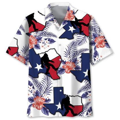 Texas Bigfoot Hawaiian Shirt, custom shirt gift for men (view 4)