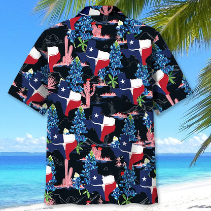 Texas Cactus Longhorn Hawaiian Shirt, custom shirt gift for men (view 4)