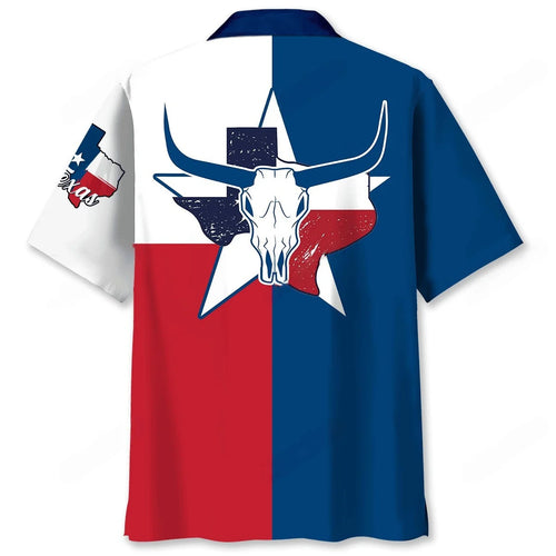 Texas Flag Hawaiian Shirt, custom shirt gift for men