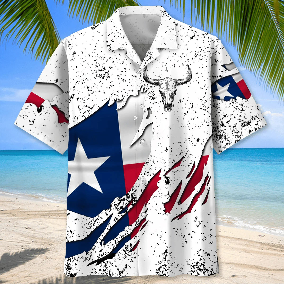 Texas Longhorn Pride Hawaiian Shirt, custom shirt gift for men (view 2)