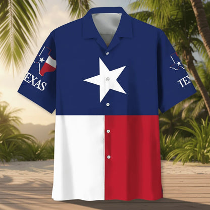 Texas the Lone Star State Hawaiian Shirt, custom shirt gift for men (view 3)