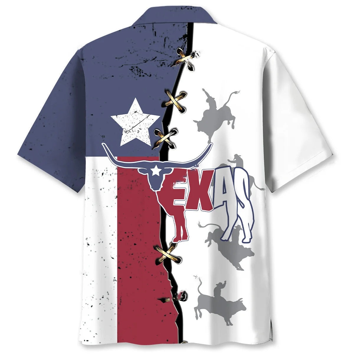 Texas the Longhorn State Hawaiian Shirt, custom shirt gift for men (view 2)
