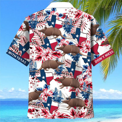 Texas Tropical Hawaiian Shirt, custom shirt gift for men (view 2)