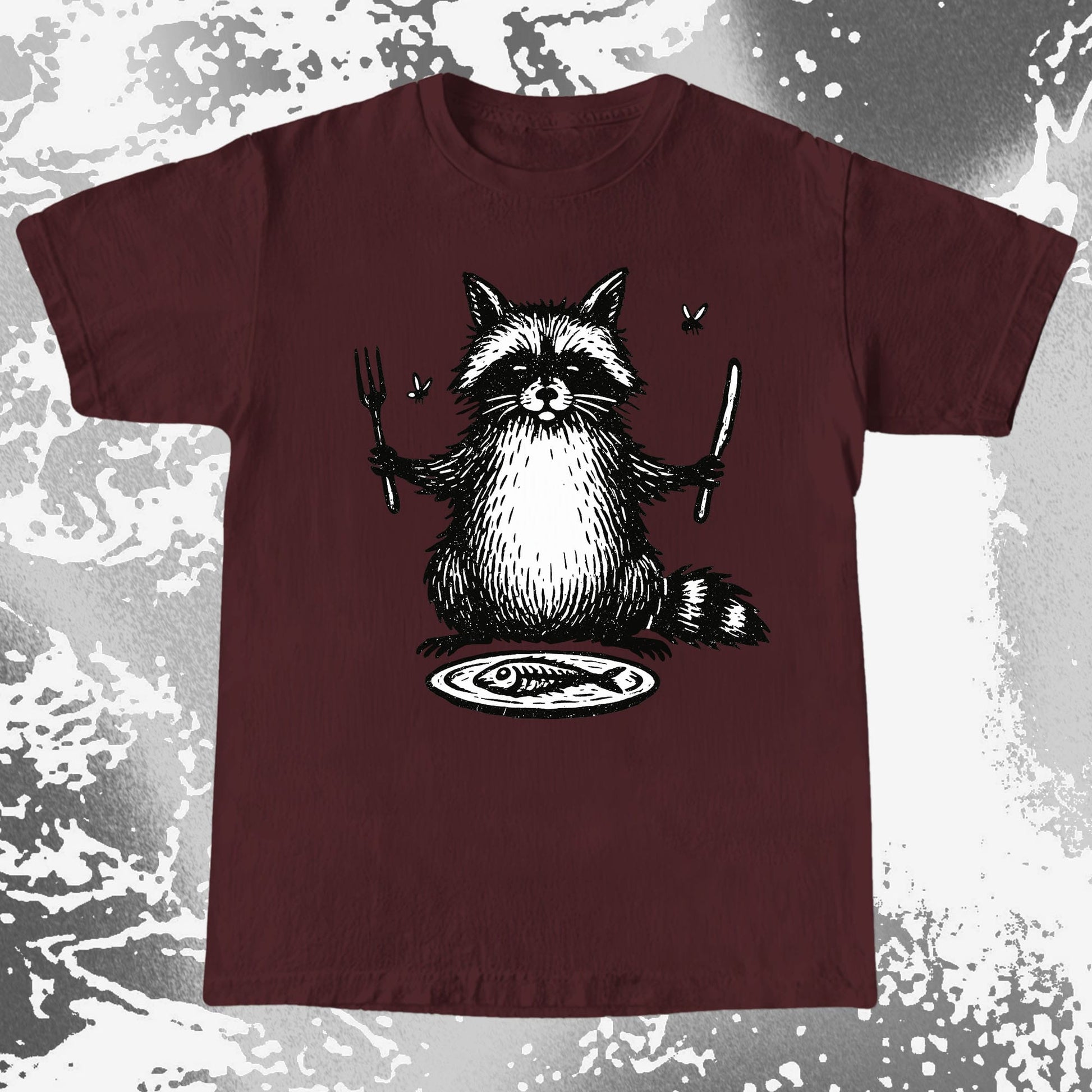 Hungry Raccoon Dinner Funny, funny meme tee gift (view 8)