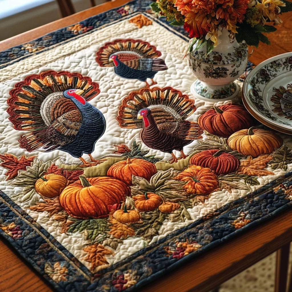 Thanksgiving Parade Quilted Table Topper