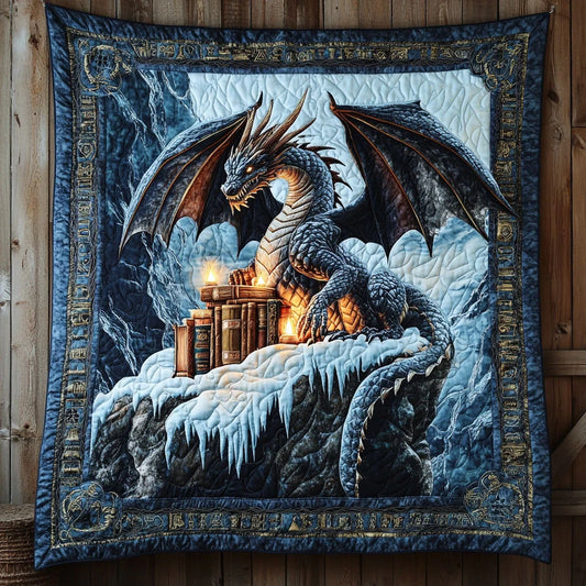 The Arctic Tomewarden Quilt Blanket