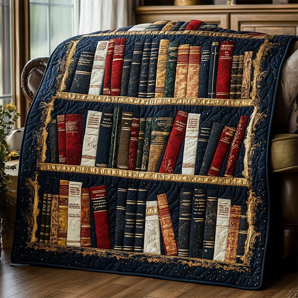 The Bookcase Heirloom Quilt Blanket