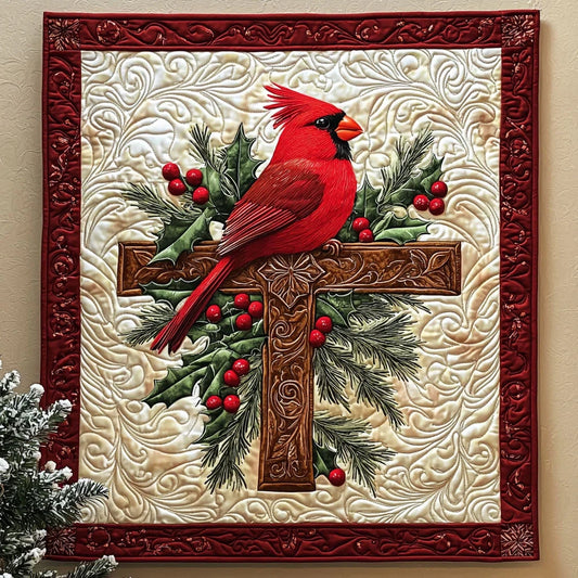 The Cardinal Of God Quilt Blanket