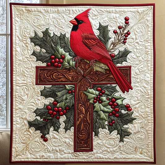 The Cardinal Of God Quilt Blanket