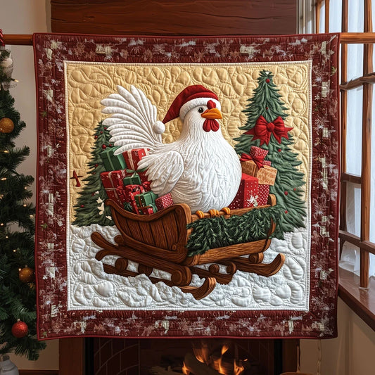 The Delivery Rooster Quilt Blanket