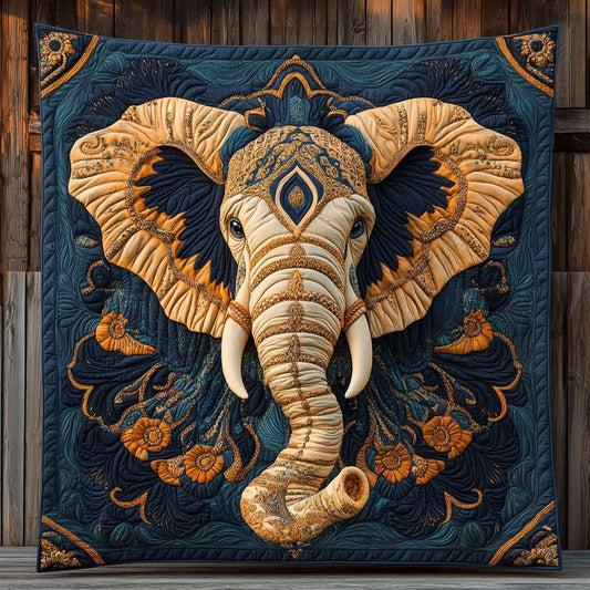 The Elephant King Quilt Blanket