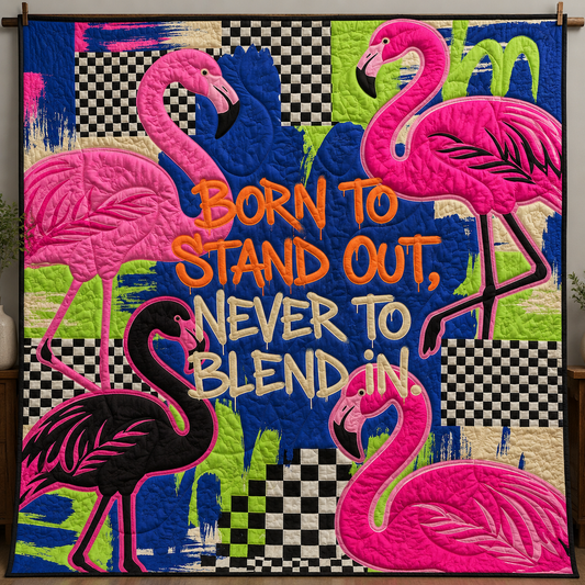 The Flamingo Quilt Blanket - Quilted Blanket by OtterMia