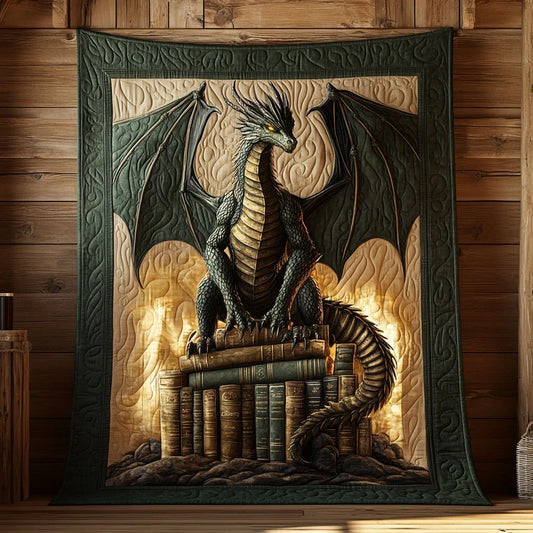 The Green Flame Keeper Quilt Blanket
