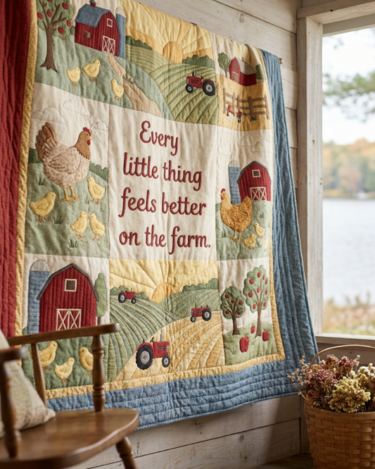 The Homestead Quilt Blanket - Quilted Blanket by OtterMia