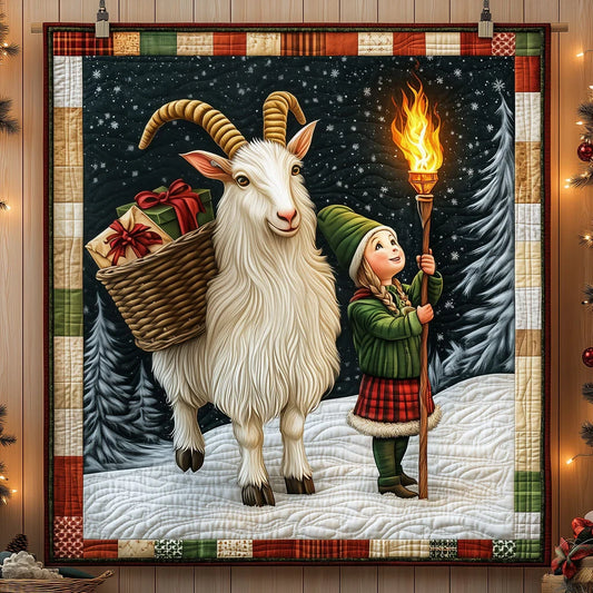 The Julbock's Warmth Quilt Blanket