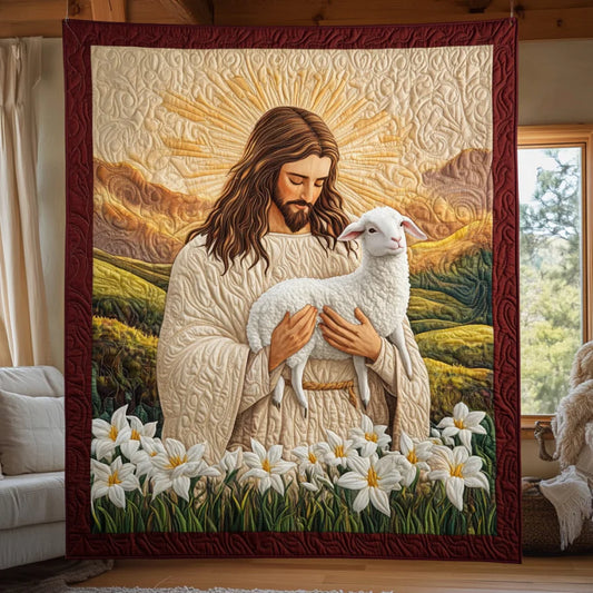 The Lamb Of God Quilt Blanket