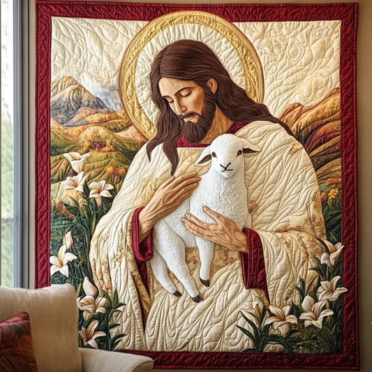 The Lamb Of God Quilt Blanket