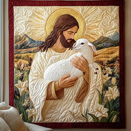 The Lamb Of God Quilt Blanket