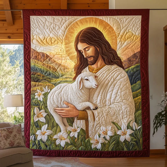 The Lamb Of God Quilt Blanket