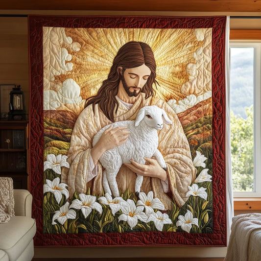 The Lamb Of God Quilt Blanket