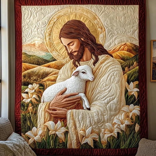The Lamb Of God Quilt Blanket
