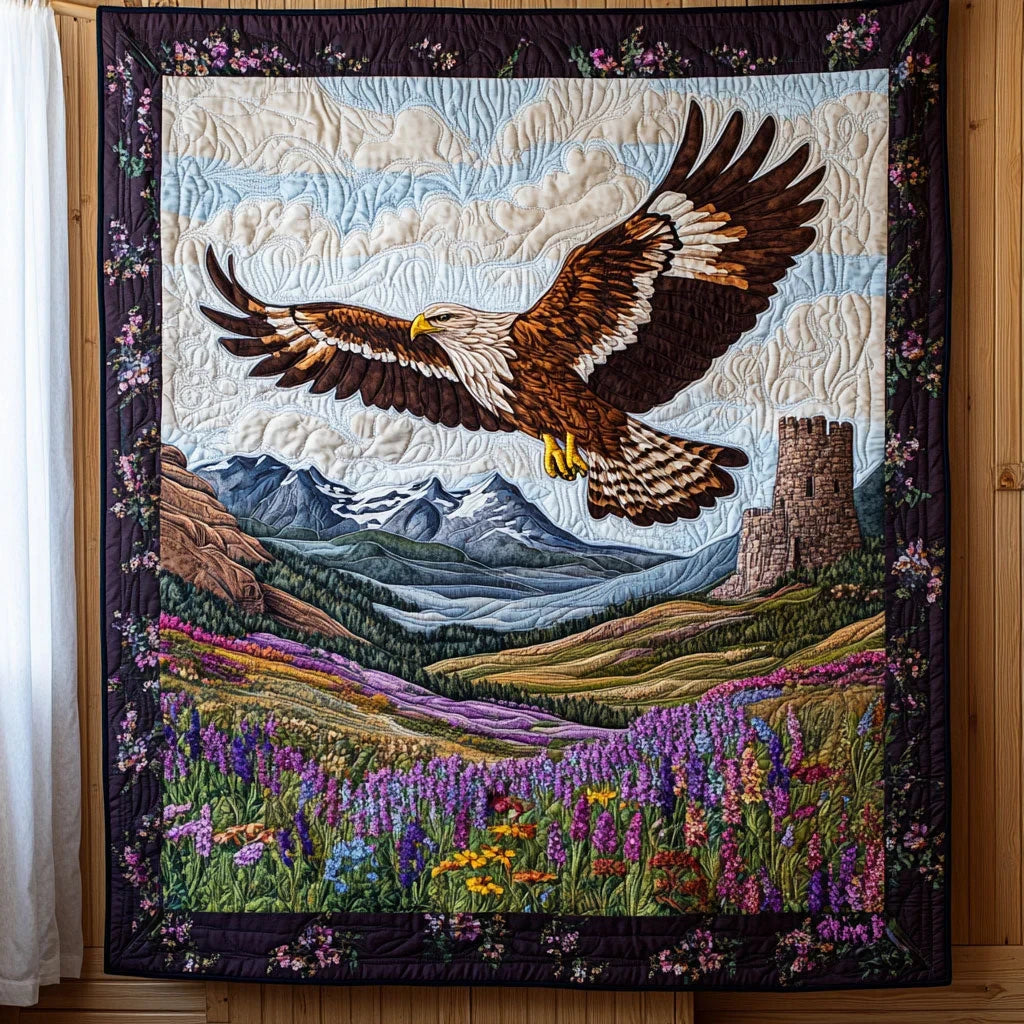 The Lavender Wind Quilt Blanket