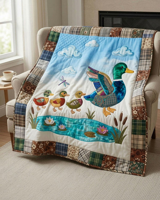 The Mallard Clan Quilt Blanket - Quilted Blanket by OtterMia