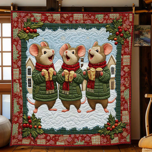 The Merry Mouse Choir Quilt Blanket