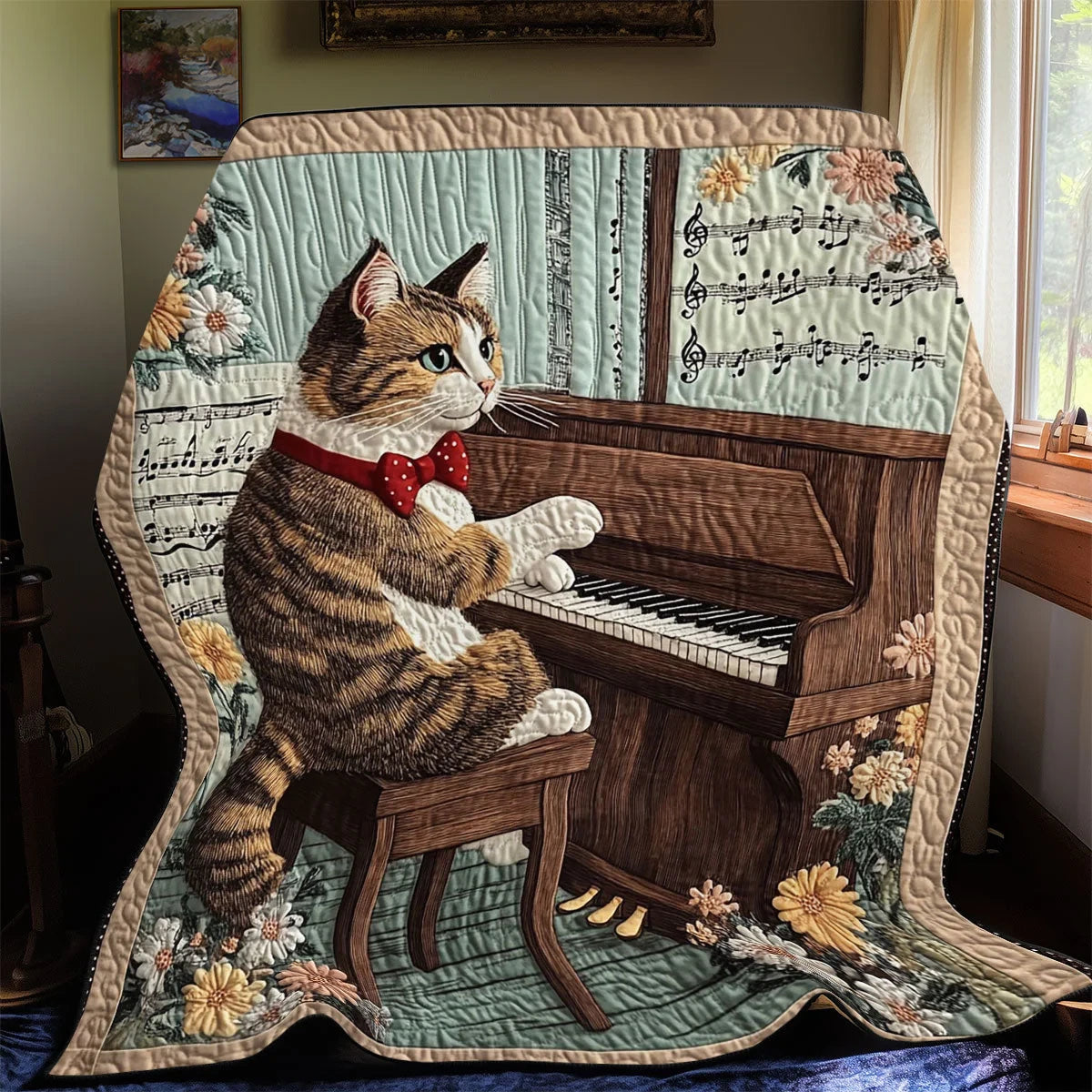 The Pianist Quilt Blanket