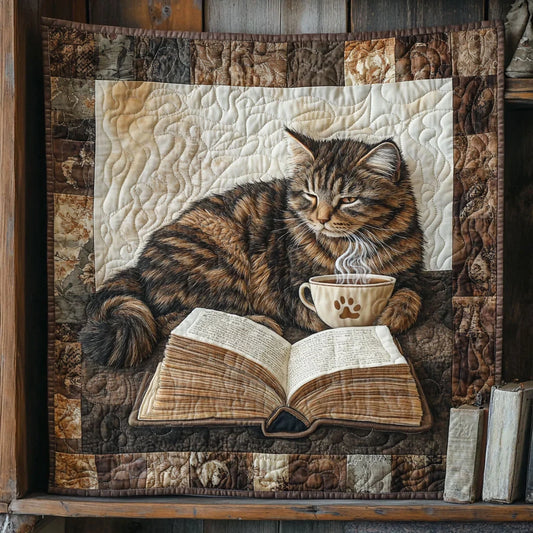 The Purring Page Quilt Blanket