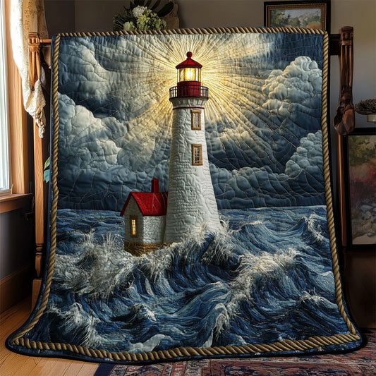 The Storm's Guardian Quilt Blanket