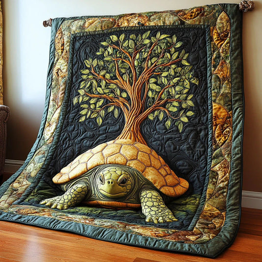 The Turtle's Mission Quilt Blanket