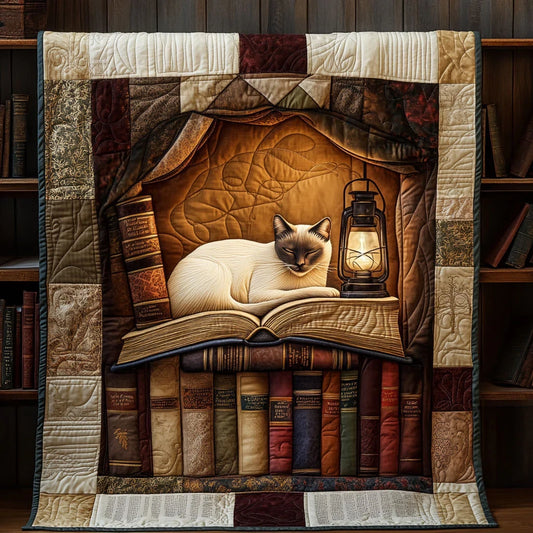 The Velvet Reader Quilt Blanket
