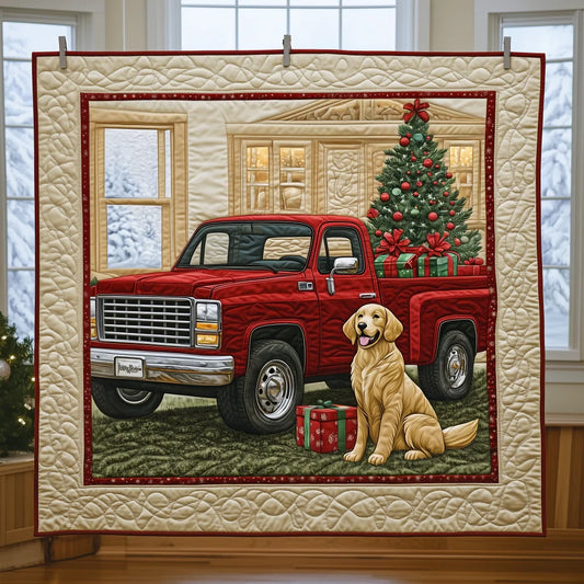 The Waiting Golden Quilt Blanket