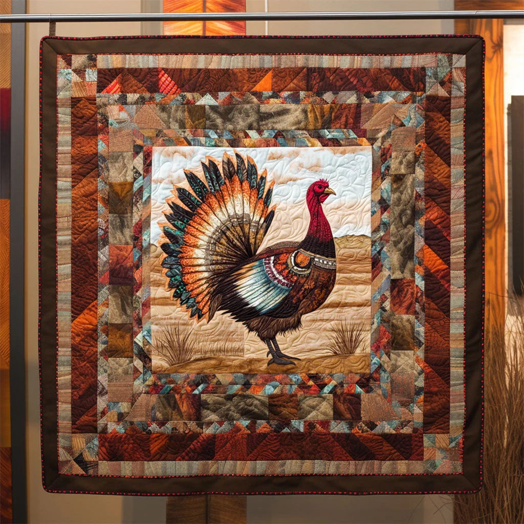The Wandering Turkey Quilt Blanket
