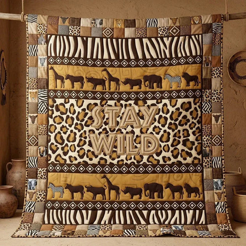 The Wild Call Quilt Blanket - Quilted Blanket by OtterMia