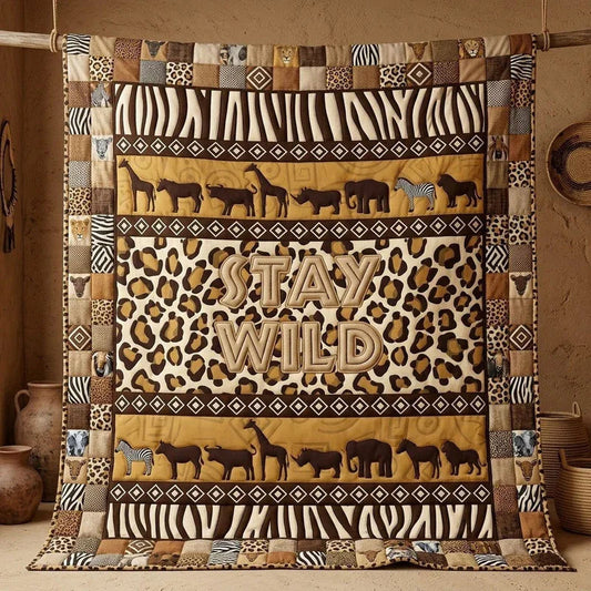 The Wild Call Quilt Blanket - Quilted Blanket by OtterMia