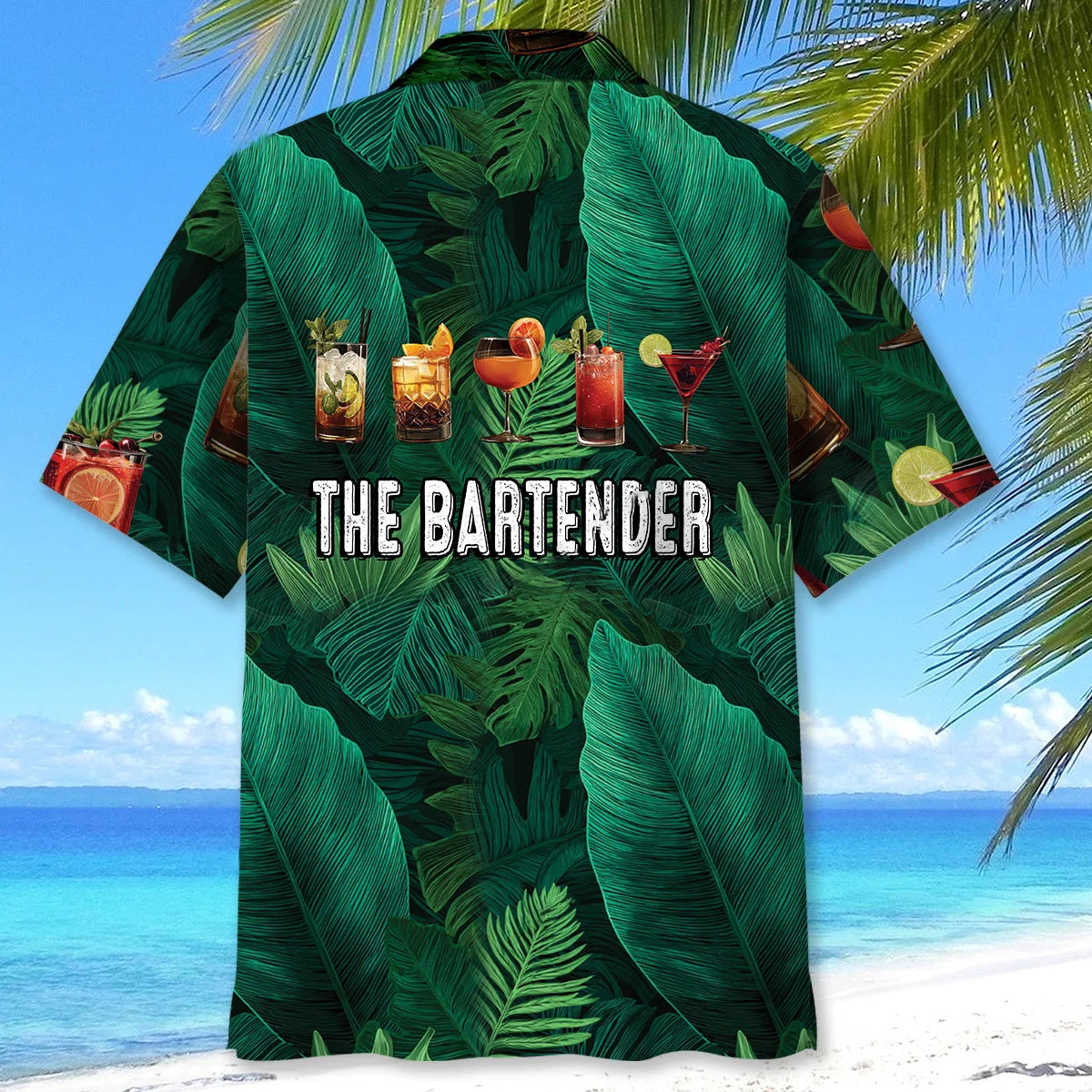 The Bartender Tropical Hawaiian Shirt, custom shirt gift for men (view 3)