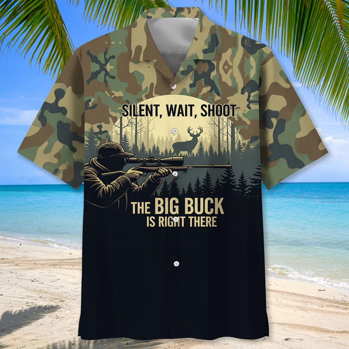 The Big Buck is Right There Hawaiian Shirt, custom shirt gift for men (view 2)