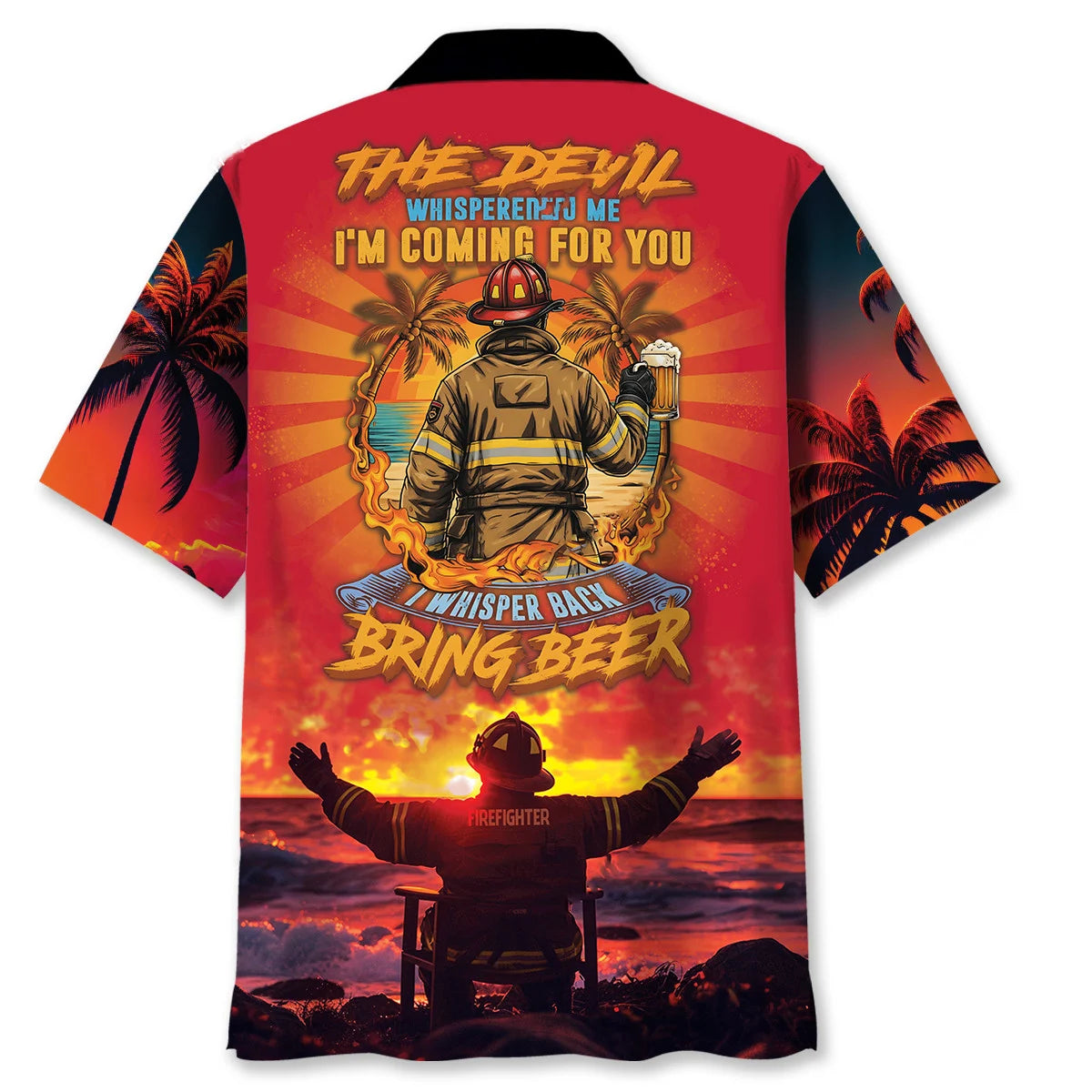 The Devil Whisper to Me I M Coming to You I Whispered Back Bring Beer, custom shirt gift for men (view 4)