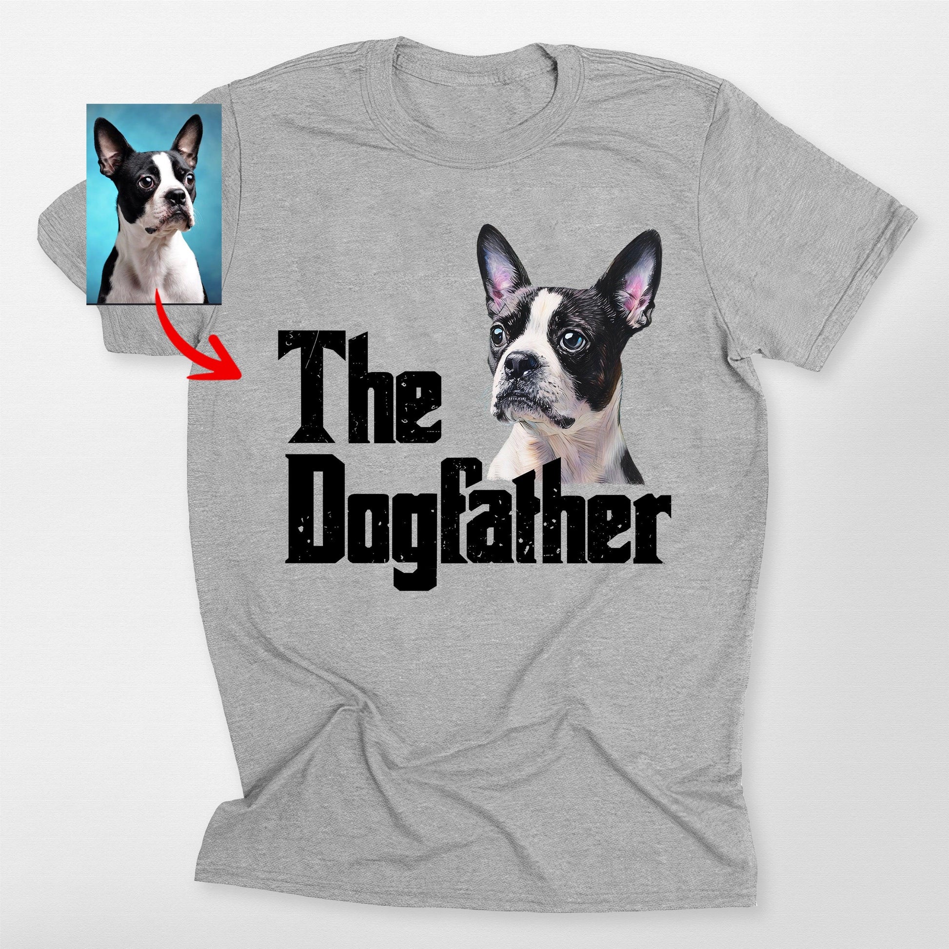 The Dogparent Bella Canvas T-Shirt, custom pet portrait gift for pet lovers