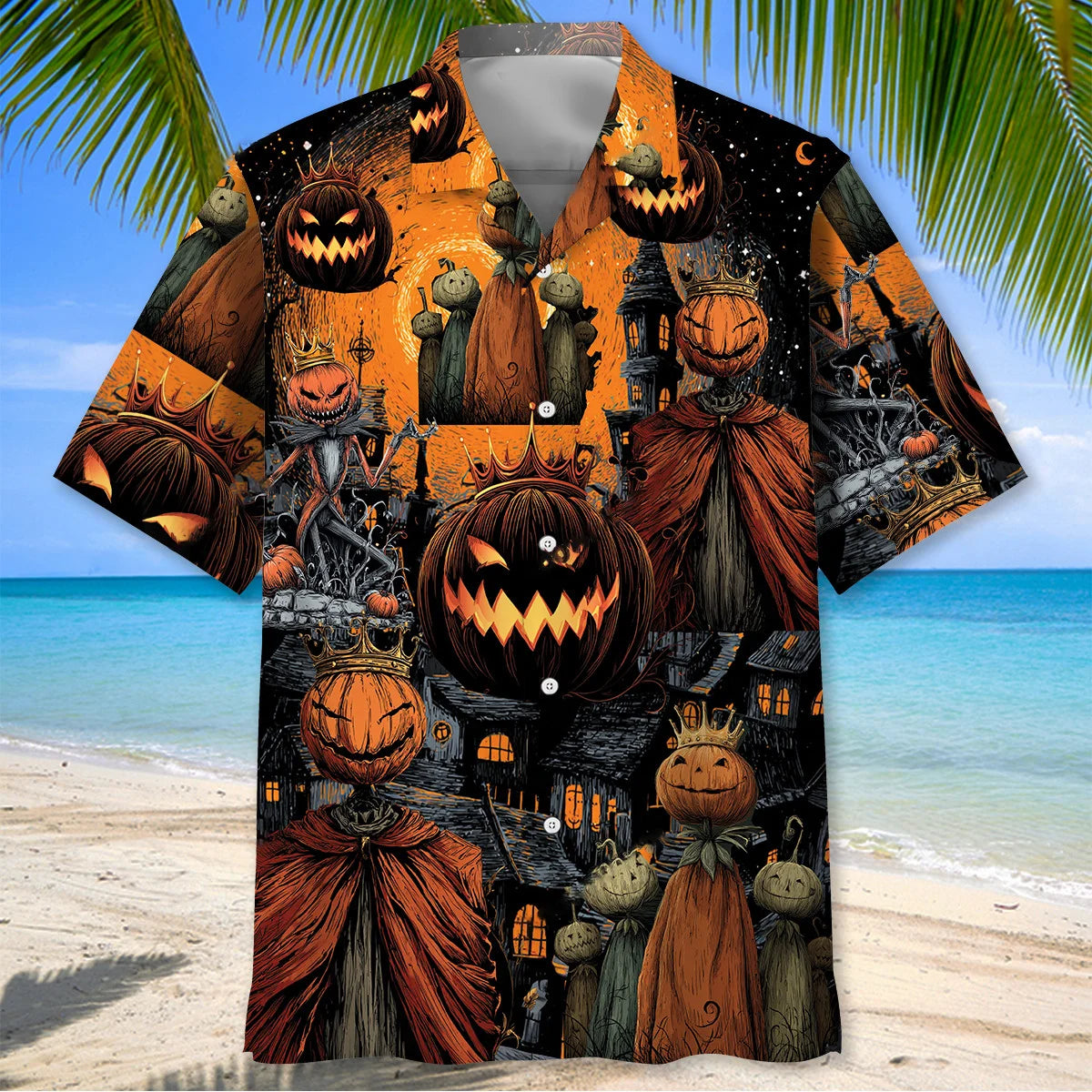 The King of Halloween Hawaiian Shirt, custom shirt gift for men (view 2)