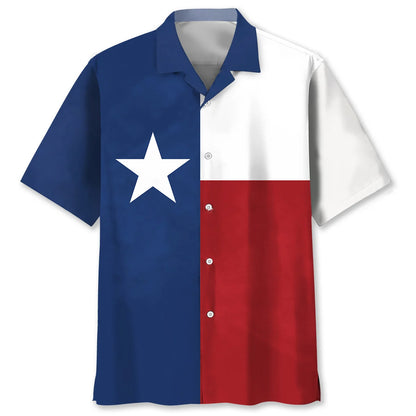The Lone Star State Texas Flag Hawaiian Shirt, custom shirt gift for men