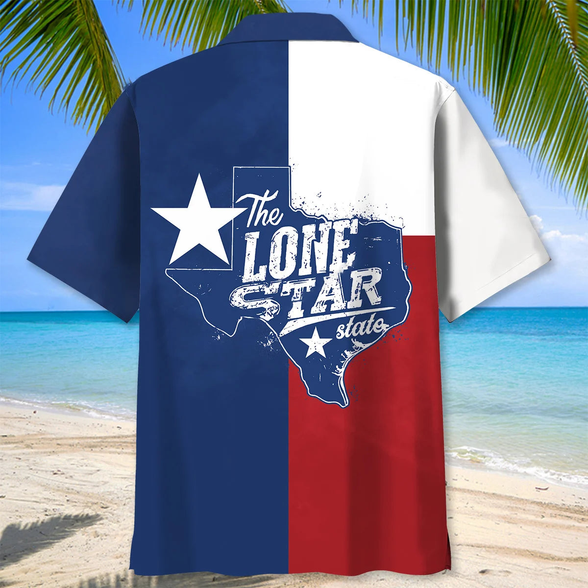 The Lone Star State Texas Flag Hawaiian Shirt, custom shirt gift for men (view 4)