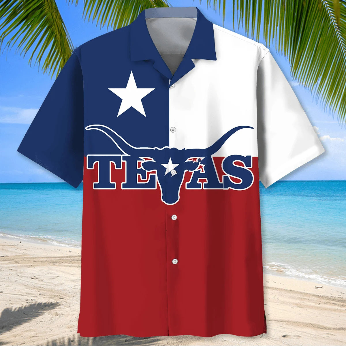 The Lone Star State Texas Hawaiian Shirt, custom shirt gift for men