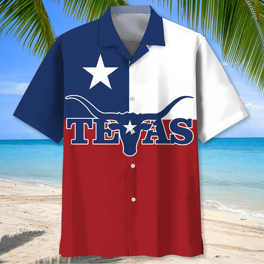 The Lone Star State Texas Hawaiian Shirt, custom shirt gift for men