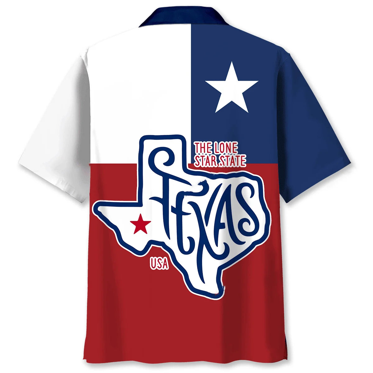 The Lone Star State Texas Hawaiian Shirt, custom shirt gift for men (view 2)