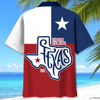 The Lone Star State Texas Hawaiian Shirt, custom shirt gift for men (view 3)
