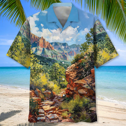 The Mountains Are Calling and I Must Go Hawaiian Shirt, custom shirt gift for men (view 3)