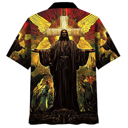 The Place Where God Protects Me Hawaiian Shirt, custom shirt gift for men (view 4)